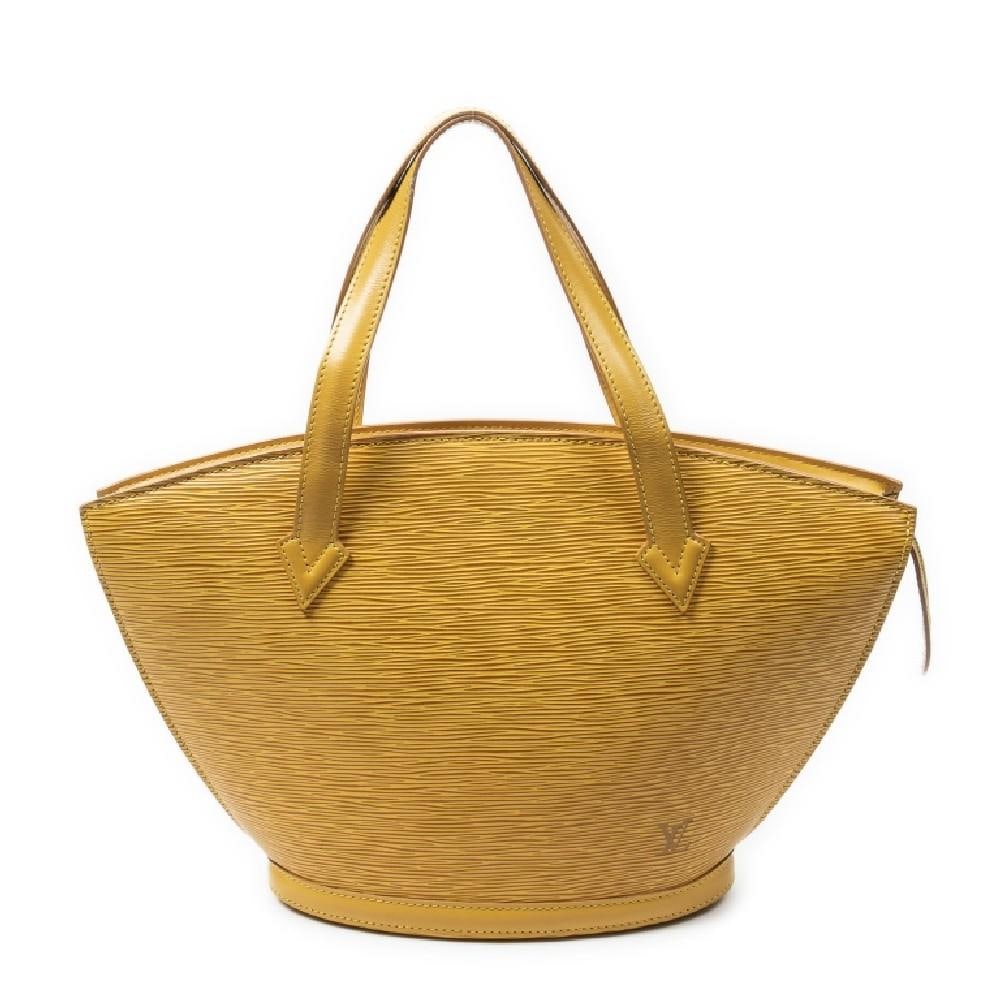 LOUIS VUITTON ST-JACQUES PM YELLOW EPI HANDBAG: The Louis Vuitton St-Jacques PM is a timeless classic crafted in vibrant yellow Epi leather and accented with elegant golden brass hardware. Featuring the collection's distinctive structured silhouett