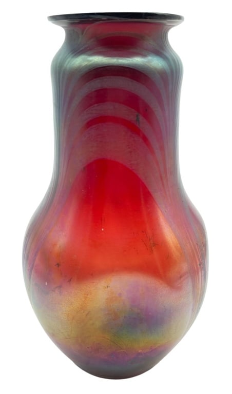 ATTRIBUTED LOETZ IRIDESCENT ART GLASS VASE 12" (1 of 10)