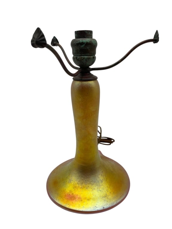 1992 LUNDBERG STUDIOS SIGNED GLASS LAMP BASE 13" (1 of 9)