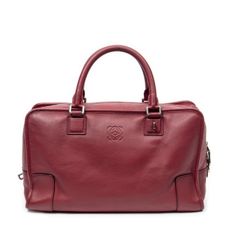LOEWE AMAZONA 36 PINK GOATSKIN LEATHER HANDBAG (1 of 10)