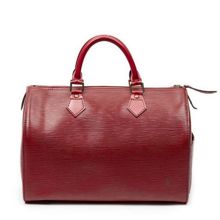 LOUIS VUITTON SPEEDY 30 RED EPI BAG (1 of 10)