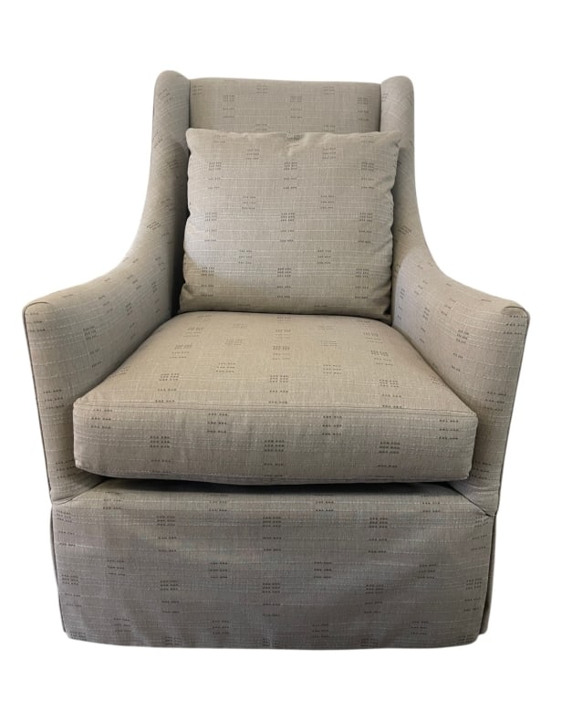UPHOLSTERED MODERN TRACK ARM LOUNGE CHAIR 42" (1 of 6)