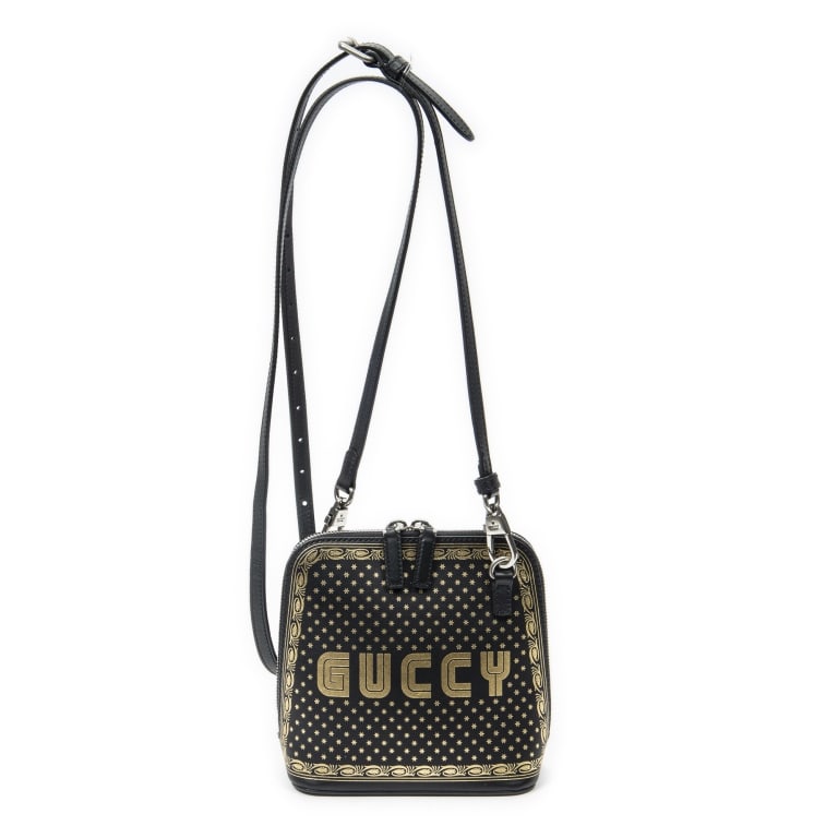 GUCCI GUCCY MINI BLACK CROSSBODY BAG (1 of 10)