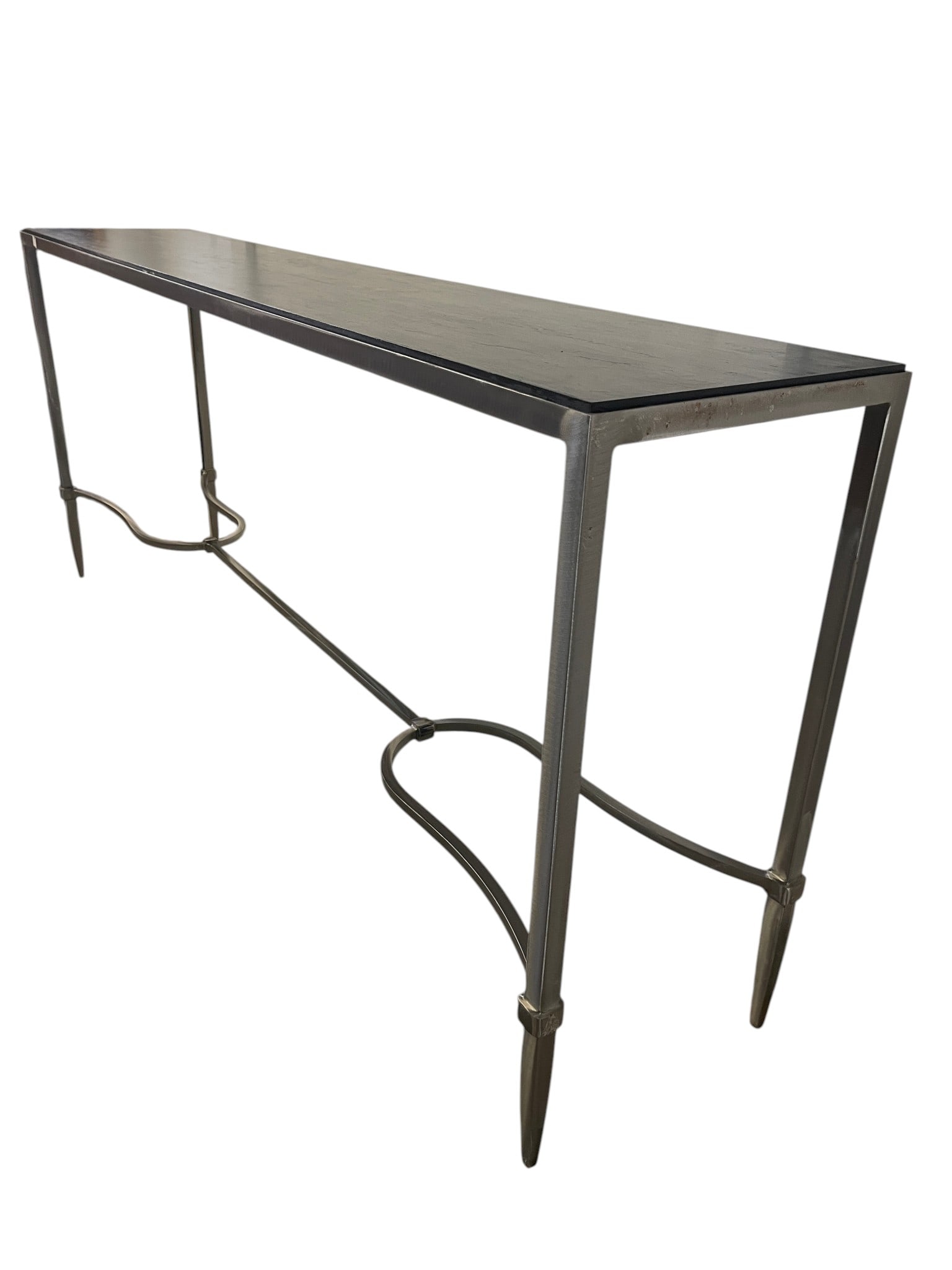 MODERN BLACK METAL CONSOLE TABLE 72" - 3