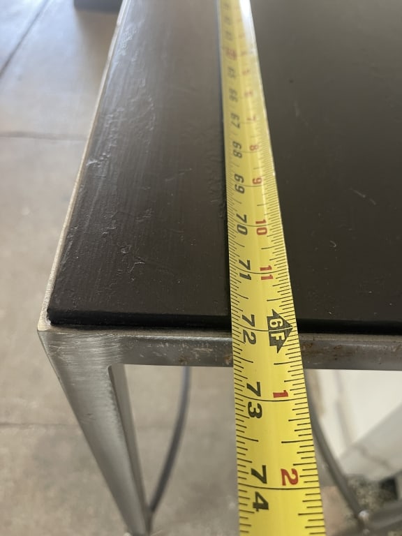 MODERN BLACK METAL CONSOLE TABLE 72" - 4