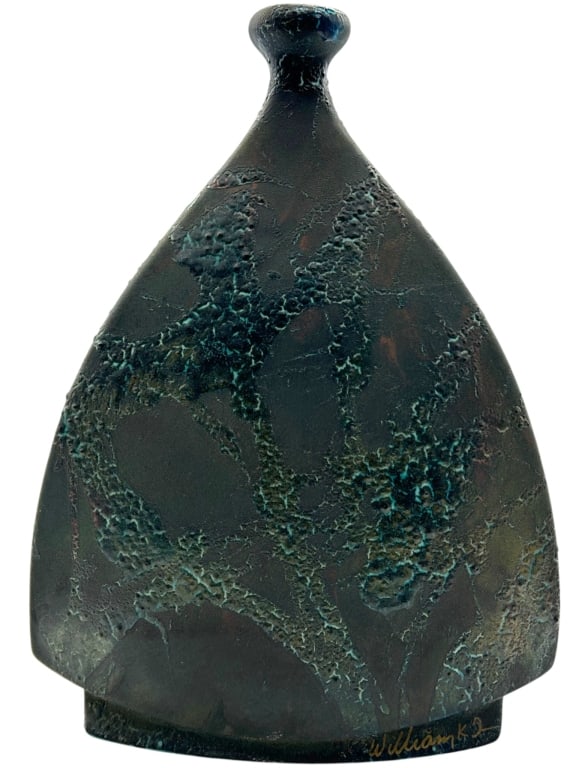WILLIAM K2 SIGNED STUDIO MOD POTTERY VASE 15" (1 of 10)