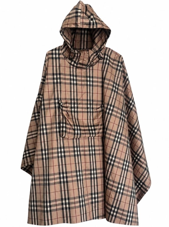 BURBERRY NOVA CHECK HOODED RAIN PONCHO UNISEX (1 of 6)