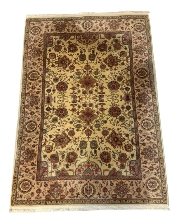 FLORAL WOOL AREA RUG 78X55 INCHES (1 of 9)