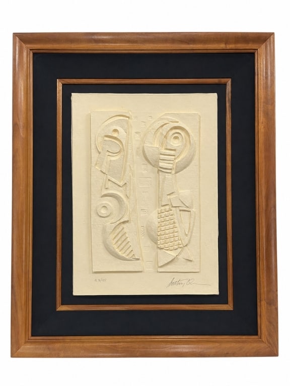 ABSTRACT CUBIST RELIEF SIGNED MIXED MEDIA 49" (1 of 13)