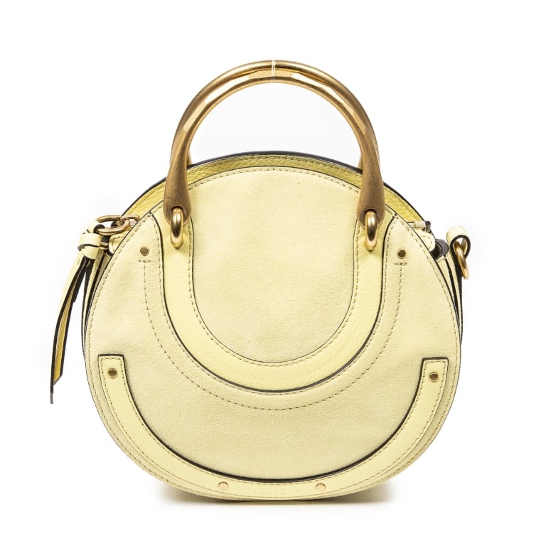 CHLOE PIXIE SMALL YELLOW SUEDE BAG (1 of 9)