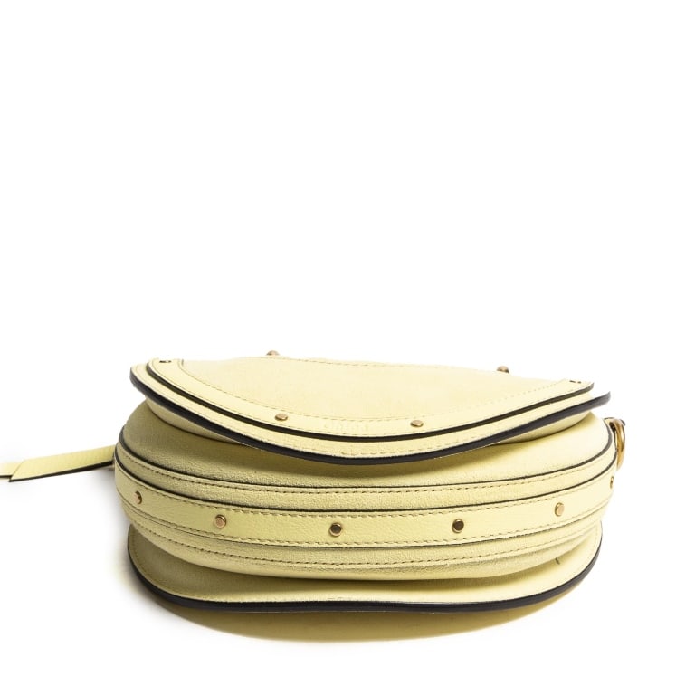CHLOE PIXIE SMALL YELLOW SUEDE BAG - 6