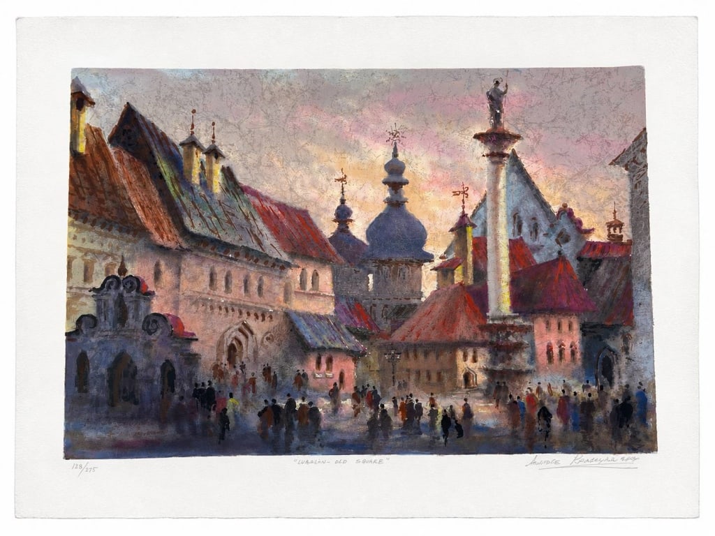ANATOLE KRASNYANSKY SIGNED LE LITHOGRAPH 36" (1 of 8)