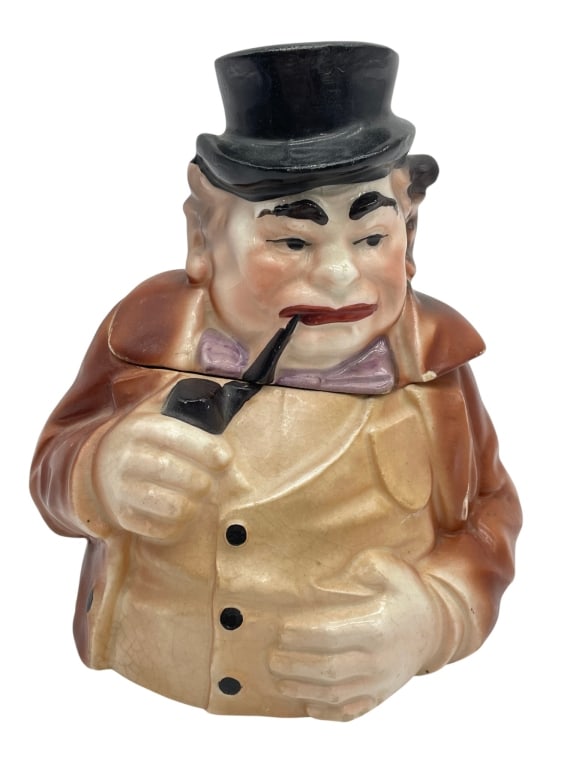 VINTAGE FIGURAL CHURCHILL CERAMIC TOBACCO JAR (1 of 15)