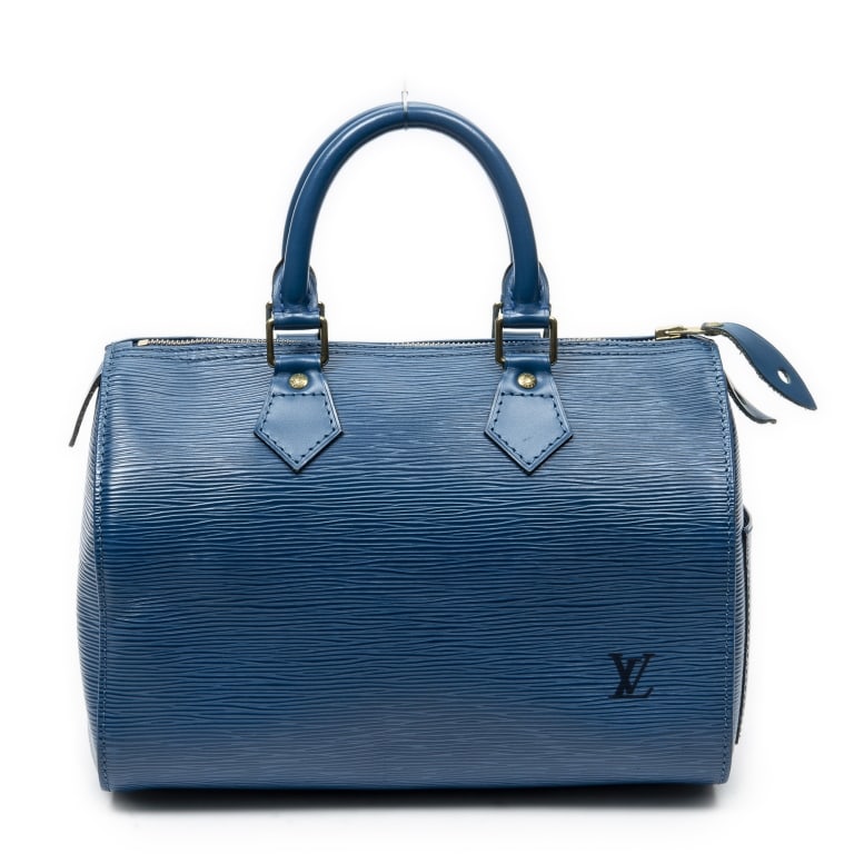 LOUIS VUITTON SPEEDY 25 BLUE EPI BAG (1 of 10)