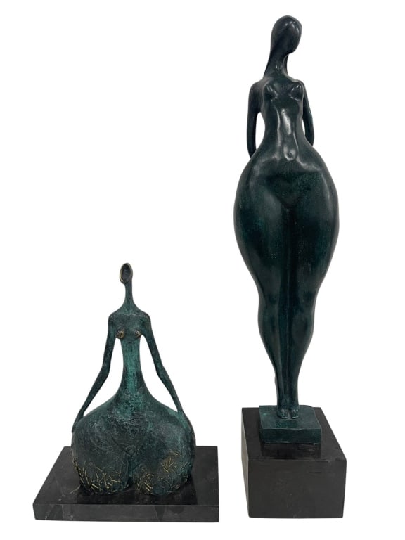 MILO MODERN BRONZE FEMALE MODEL SCULPTURES SIGNED (1 of 8)