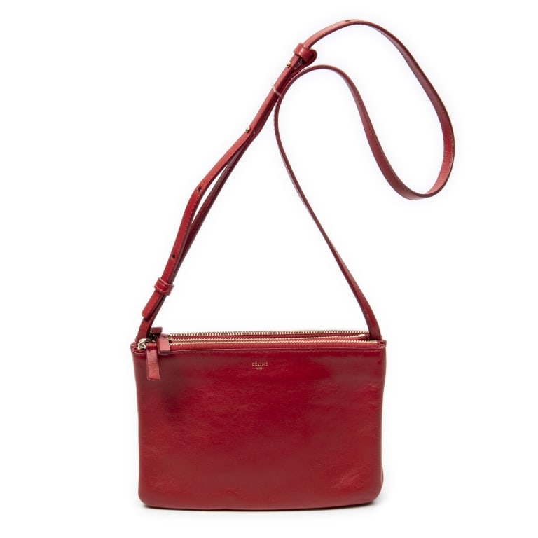 CELINE SMALL TRIO RED CROSSBODY BAG (1 of 10)