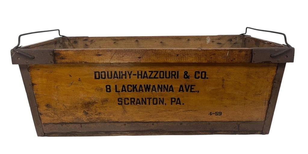DOUAIHY-HAZZOURI & CO SCRANTON PA WOOD CRATE 35" (1 of 7)