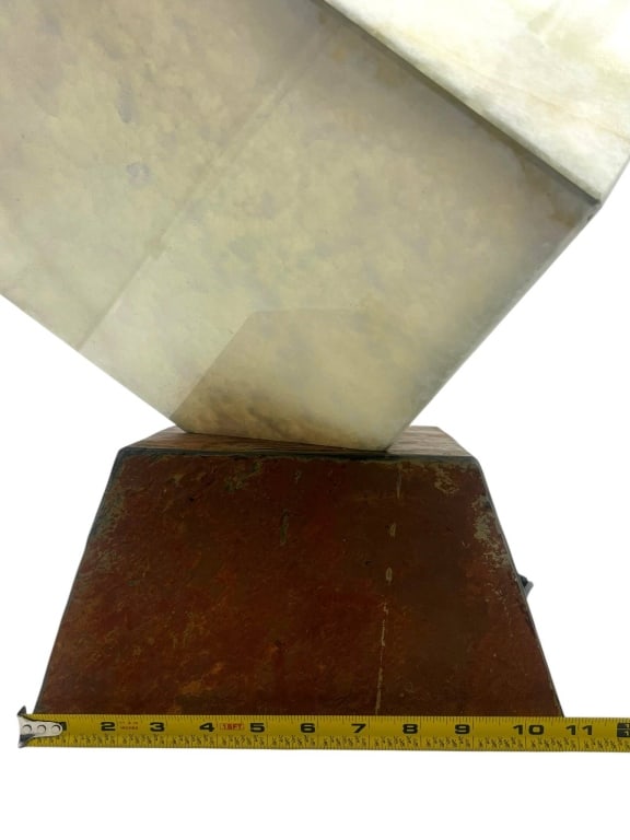 MODERN CUBE LAMP WITH SIGNED BASE 25" - 10