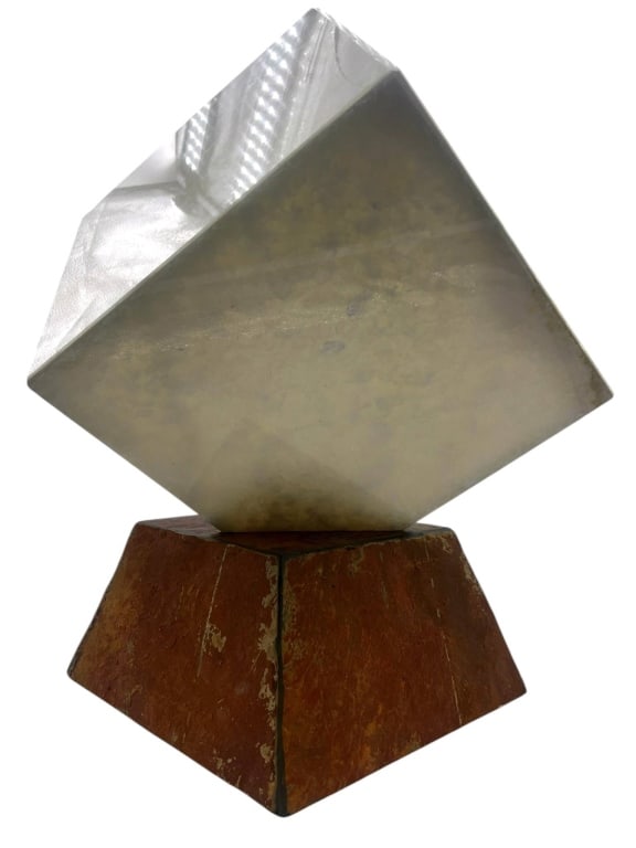 MODERN CUBE LAMP WITH SIGNED BASE 25" - 3