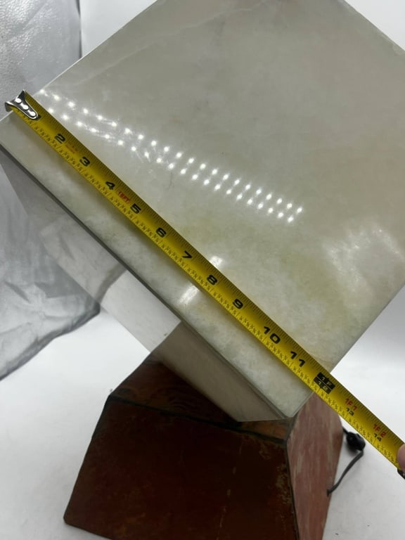 MODERN CUBE LAMP WITH SIGNED BASE 25" - 8