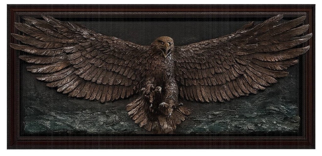 BILL MACK "EXCELLENCE" BRONZE EAGLE WALL SCULPTURE (1 of 1)