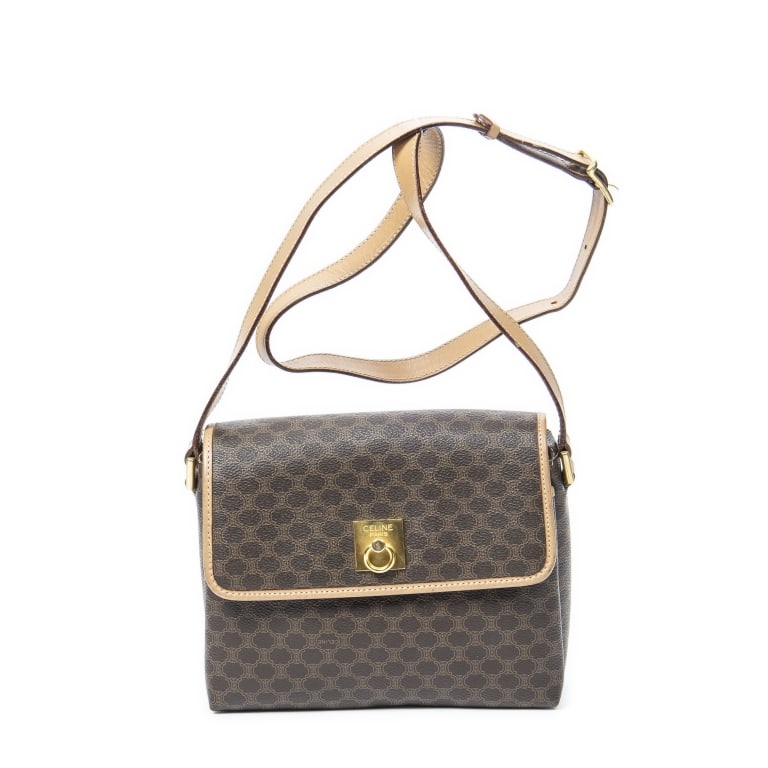 CELINE VINTAGE MACADAM FLAP CROSSBODY BAG (1 of 8)