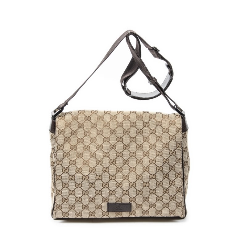 GUCCI MONOGRAM FLAP MESSENGER BAG (1 of 11)