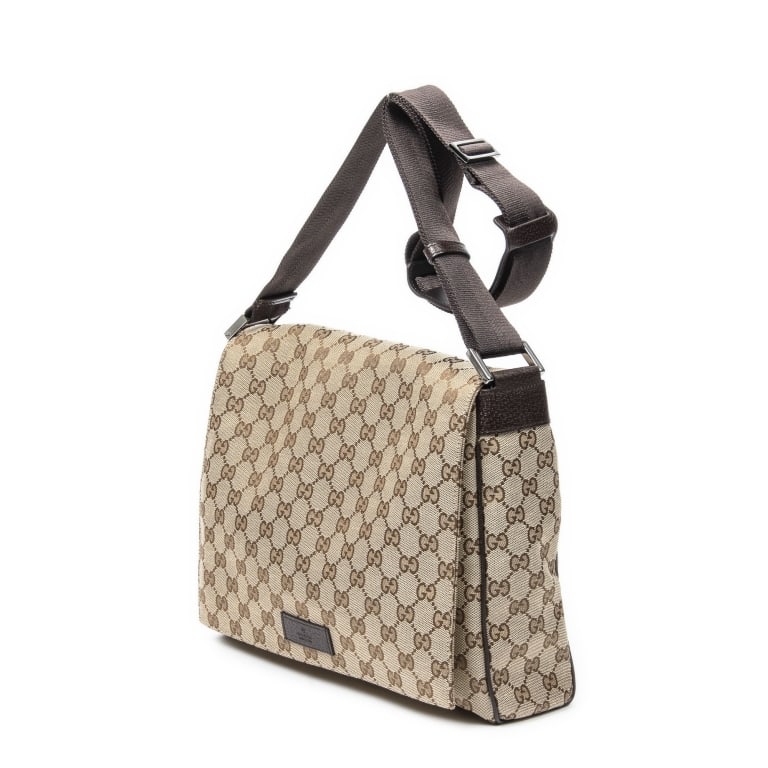 GUCCI MONOGRAM FLAP MESSENGER BAG - 2