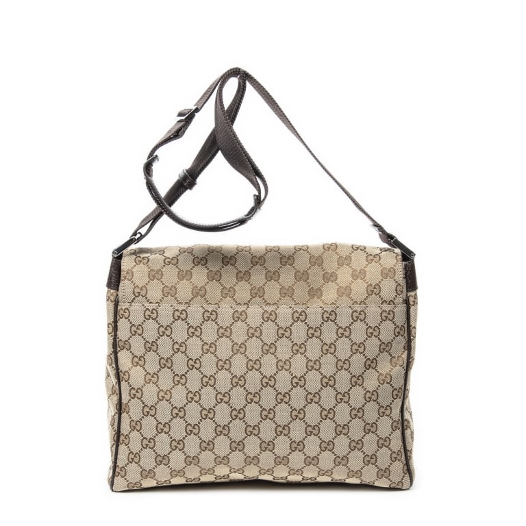 GUCCI MONOGRAM FLAP MESSENGER BAG - 5