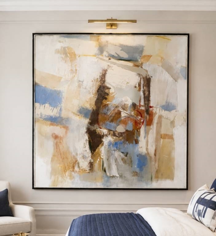 ABSTRACT EXPRESSIONIST OIL ON CANVAS 60" (1 of 7)