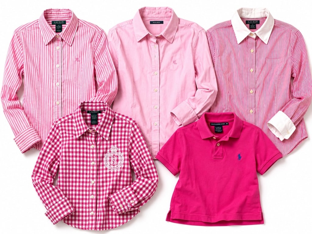 RALPH LAUREN 5 PINK SHIRTS WOMENS SZ SM (1 of 6)