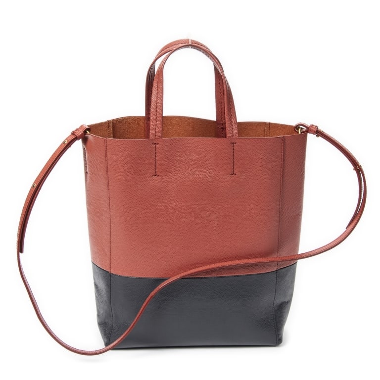 CELINE SMALL VERTICAL CABAS RED NAVY BAG (1 of 9)