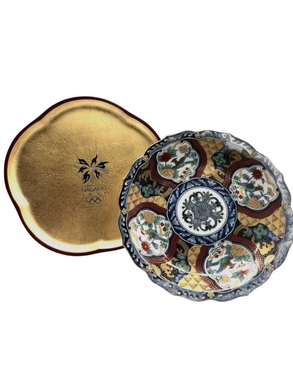 COMMEMORATIVE OLYMPICS & PORCELAIN PLATE PAIR 8" (1 of 8)