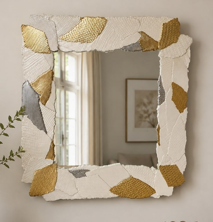 BOLD STATEMENT COASTAL TEXTURED MIRROR 33IN (1 of 6)