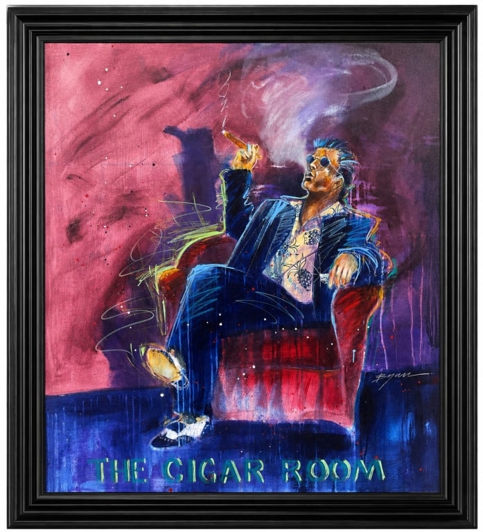 MICHAEL BRYAN (AMERICAN, 1947) THE CIGAR ROOM 57" (1 of 10)
