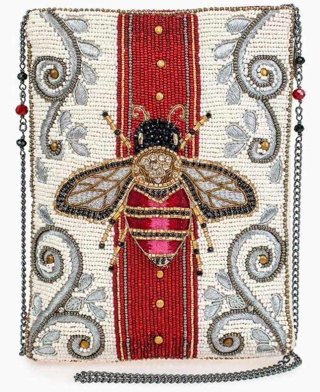 NEW MARY FRANCES ROYAL BEE BEADED BEE BAG (1 of 7)