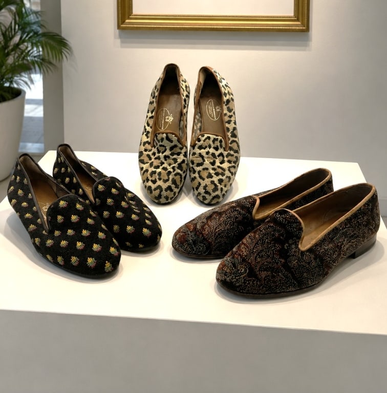 STUBBS & WOOTTON NEEDLEPOINT LOAFER LOT SZ8.5 (1 of 6)