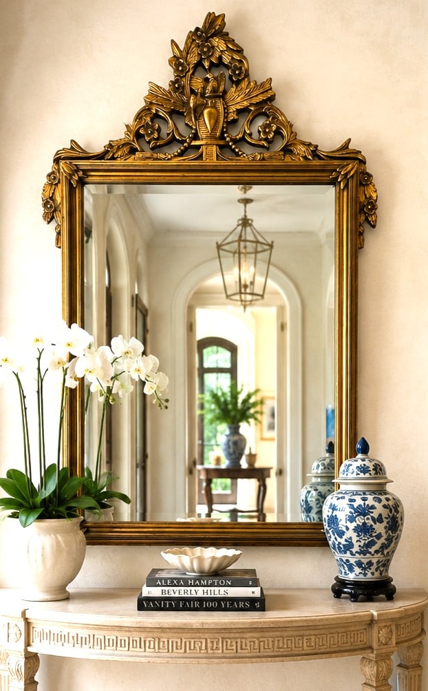 GRAND PLAZA HOTEL GILDED DOVE CREST MIRROR 46" (1 of 9)