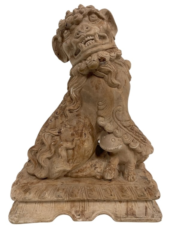 FOO DOG GARDIAN LION GARDEN SCULPTURE 16" (1 of 10)