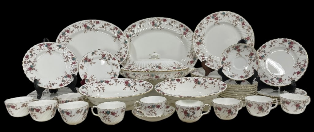 MINTON ANCESTRAL BONE CHINA DINNER SERVICE 58PC (1 of 15)