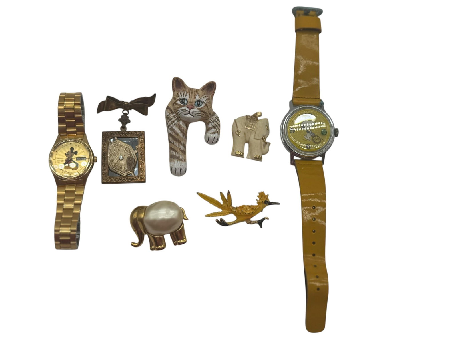 DISNEY WATCHES, ANIMAL BROOCHES & NOVELTY JEWELRY (1 of 2)