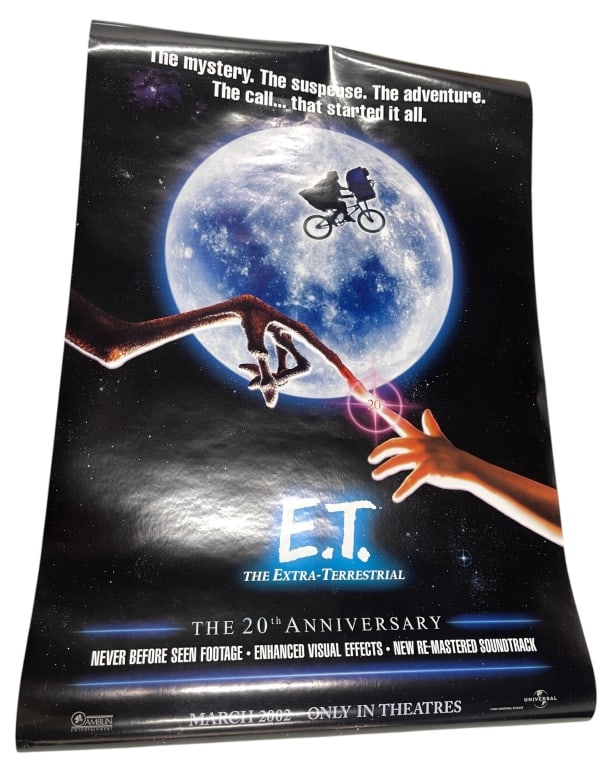 E.T. 20TH ANNIVERSARY MOVIE POSTER 40" (1 of 4)