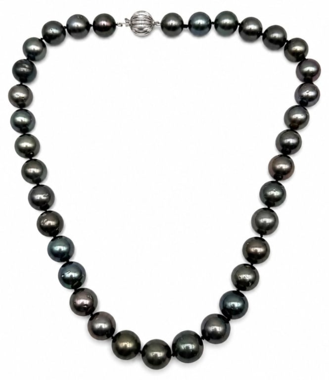 GIA CERTIFIED 14K GOLD TAHITIAN PEARL NECKLACE (1 of 1)
