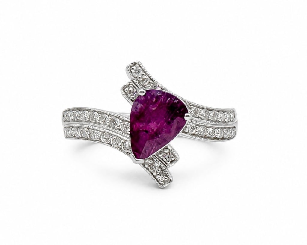 OSCAR FRIEDMAN KASHMIR SAPPHIRE & DIAMOND RING (1 of 1)
