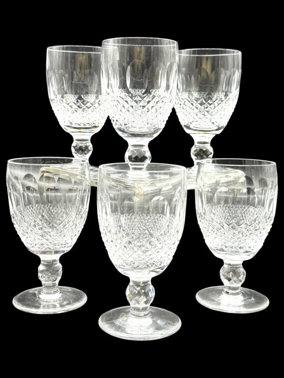 WATERFORD SET OF SIX COLLEEN GOBLETS 5" (1 of 7)