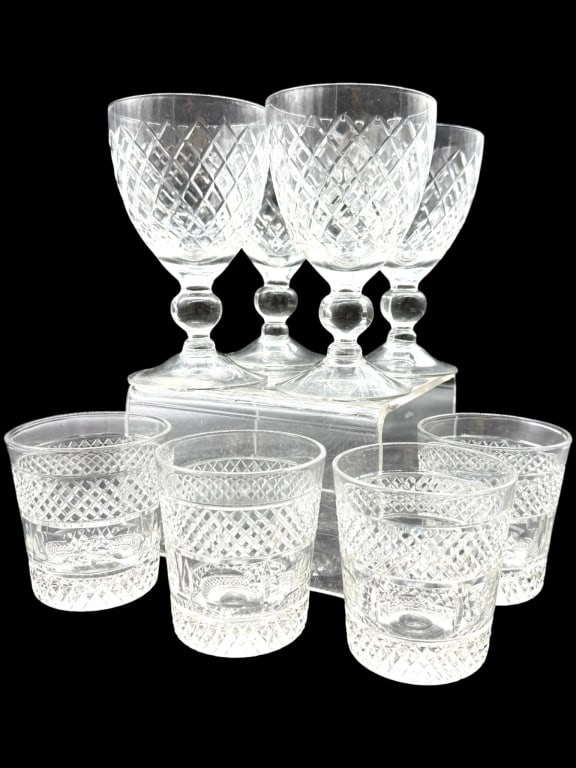 CUT CRYSTAL STEMWARE & TUMBLER SET 5" (1 of 6)