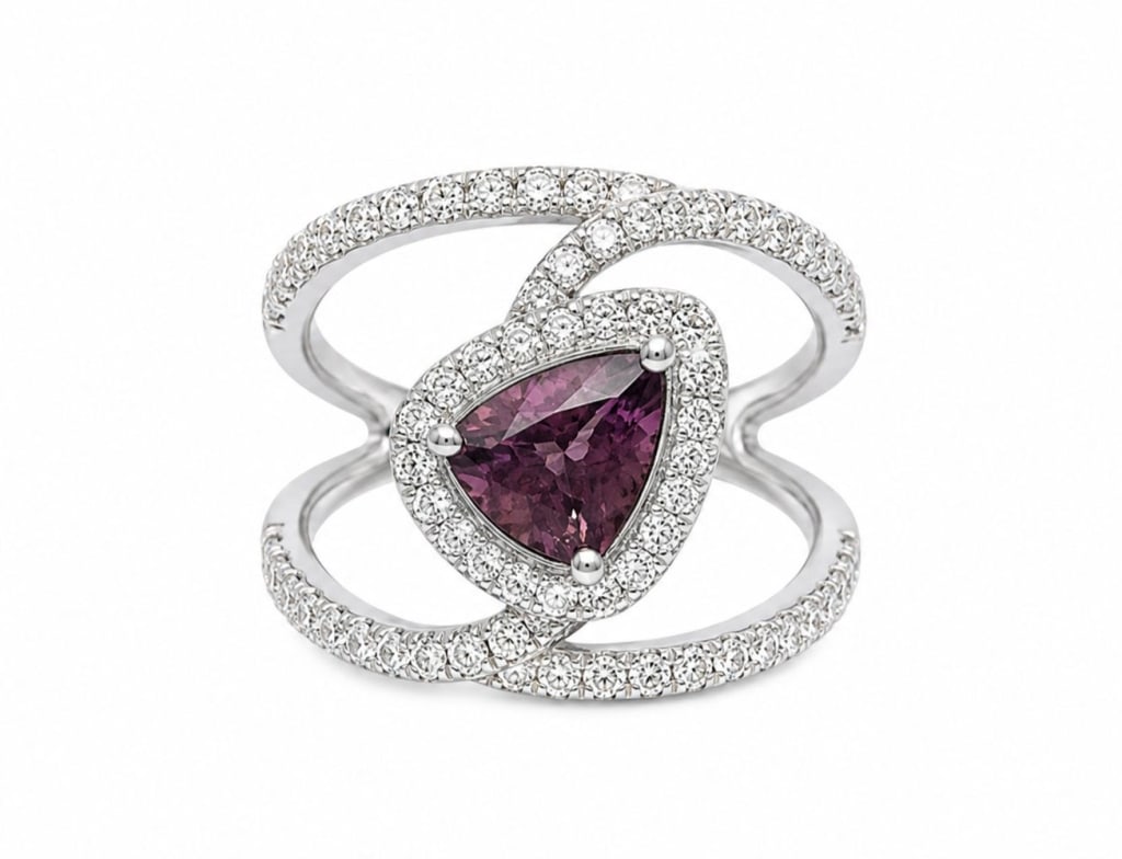 OSCAR FRIEDMAN GIA PLATINUM & SAPPHIRE RING 8.4G (1 of 1)
