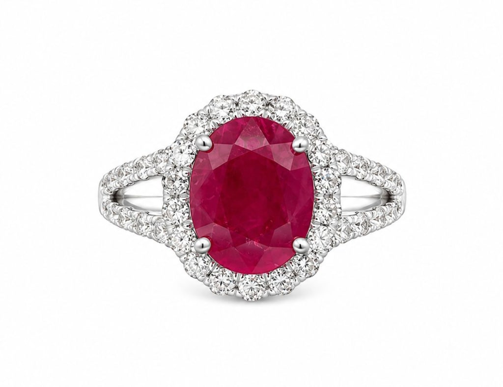 OSCAR FRIEDMAN PLATINUM & 2.4CT BURMESE RUBY RING (1 of 1)