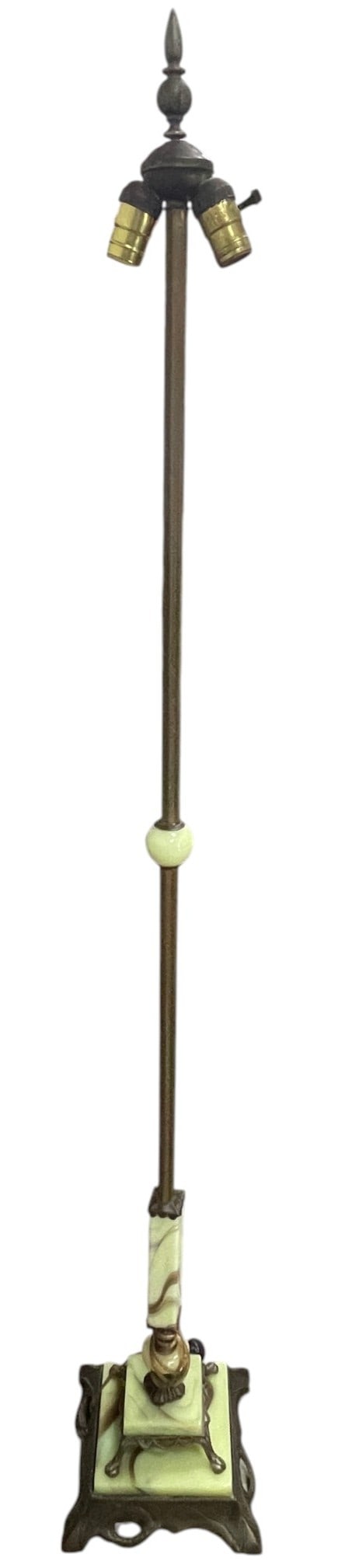 VINTAGE ONYX & METAL FLOOR LAMP 64" (1 of 6)