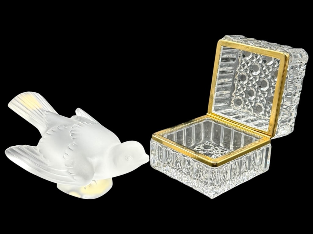 LALIQUE BIRD & CRYSTAL BOX LOT 4" (1 of 8)